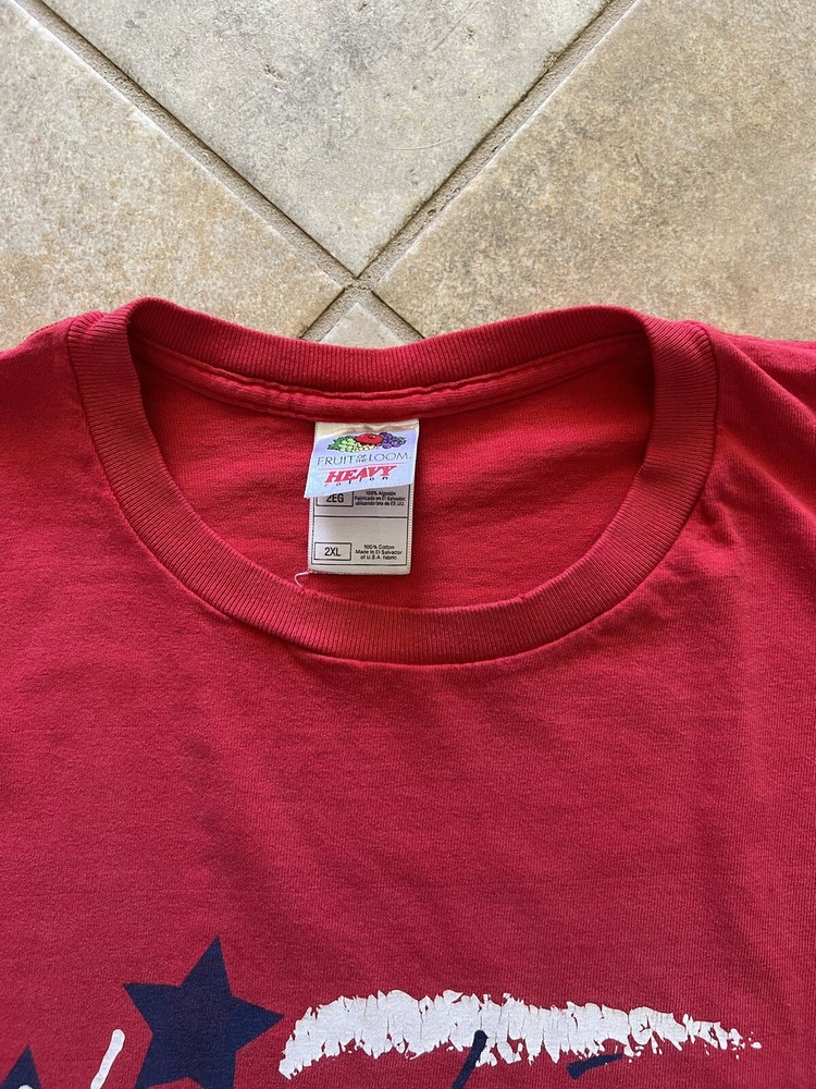 y2k Stars and Stripes USA Red Tee