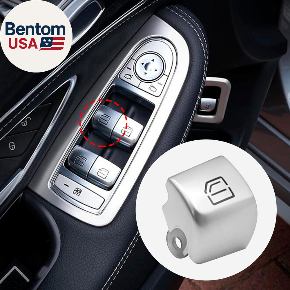 Replacement Front Left Window Switch Button Covers for Mercedes-Benz C, E, GLC C