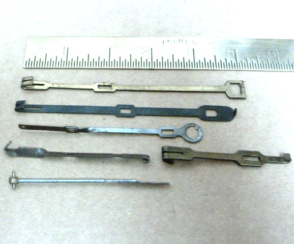 6 GOOD OLD BRACKET-MANTLE-WALL CLOCK PENDULUM LEADERS  (A)