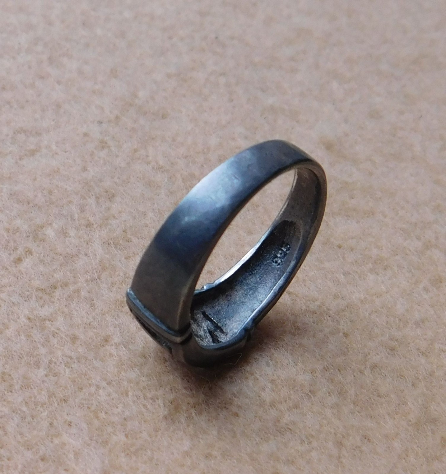 ORIGINAL WWII ERA U.S. NAVY RING - 925 STERLING SILVER, SIZE 11/11.50