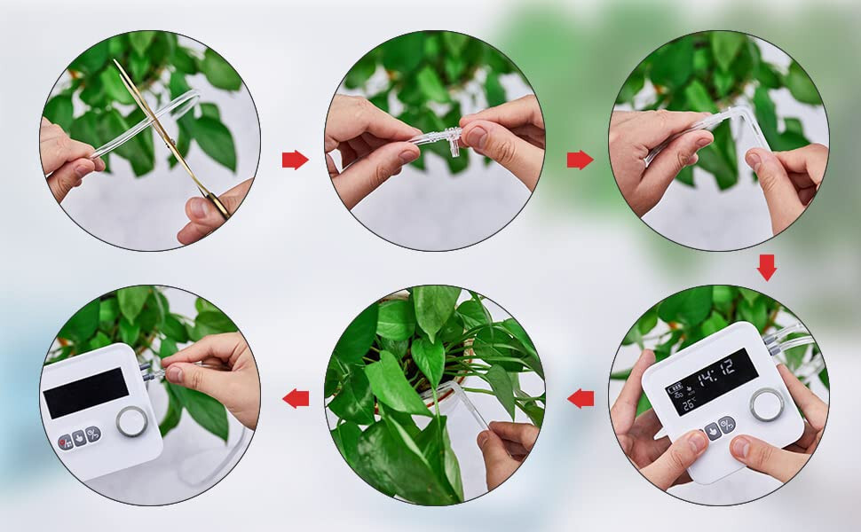 Automatic Drip Irrigation Kit,Houseplants DIY Micro Self Watering System 30day