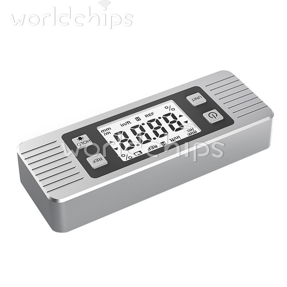 3in1 Protractor Inclinometer Level Ruler 4*90° Digital LCD Display W/ Backlight