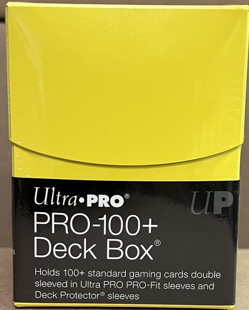 Ultra Pro PRO-100+ Deck Box Yellow Brand New