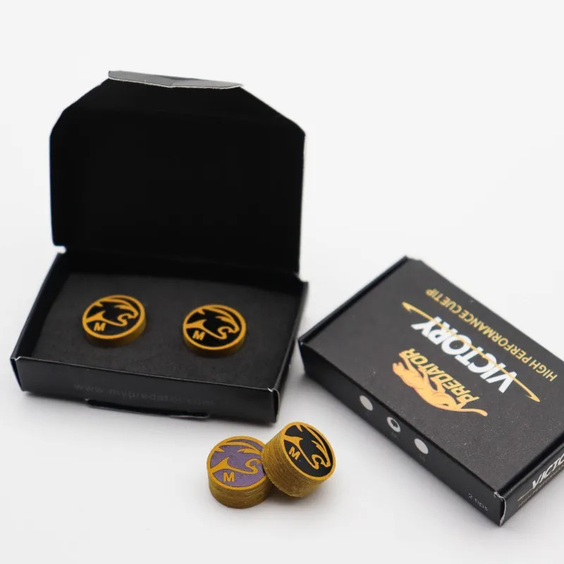 14mm Pool Cue Tips 2pcs Pack - Optional Hard/Medium/Soft 8-Layer Tips Billiard A