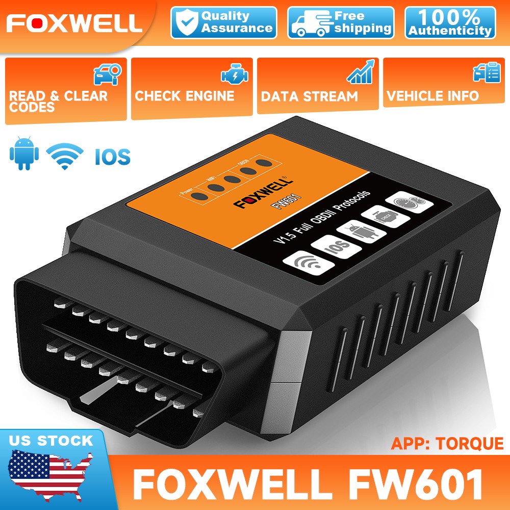 FOXWELL FW601 Car Engine Scanner Tool Fault Code Reader Fuel System Status