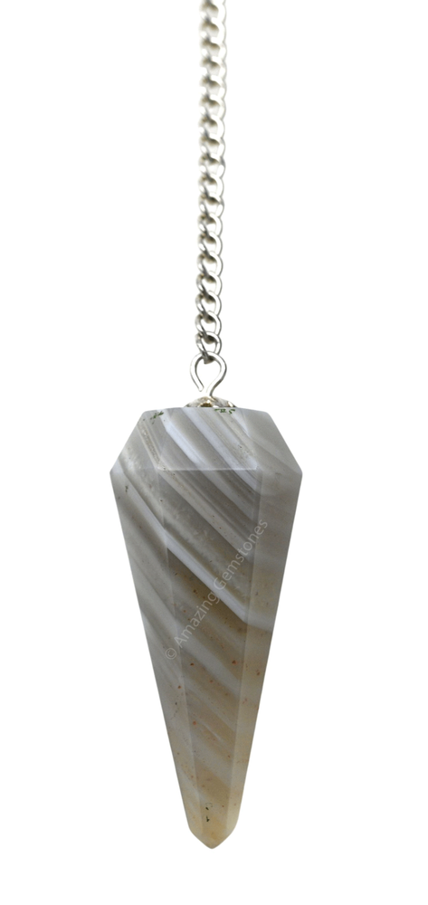 Lace Agate Dowsing Crystal Pendulum
