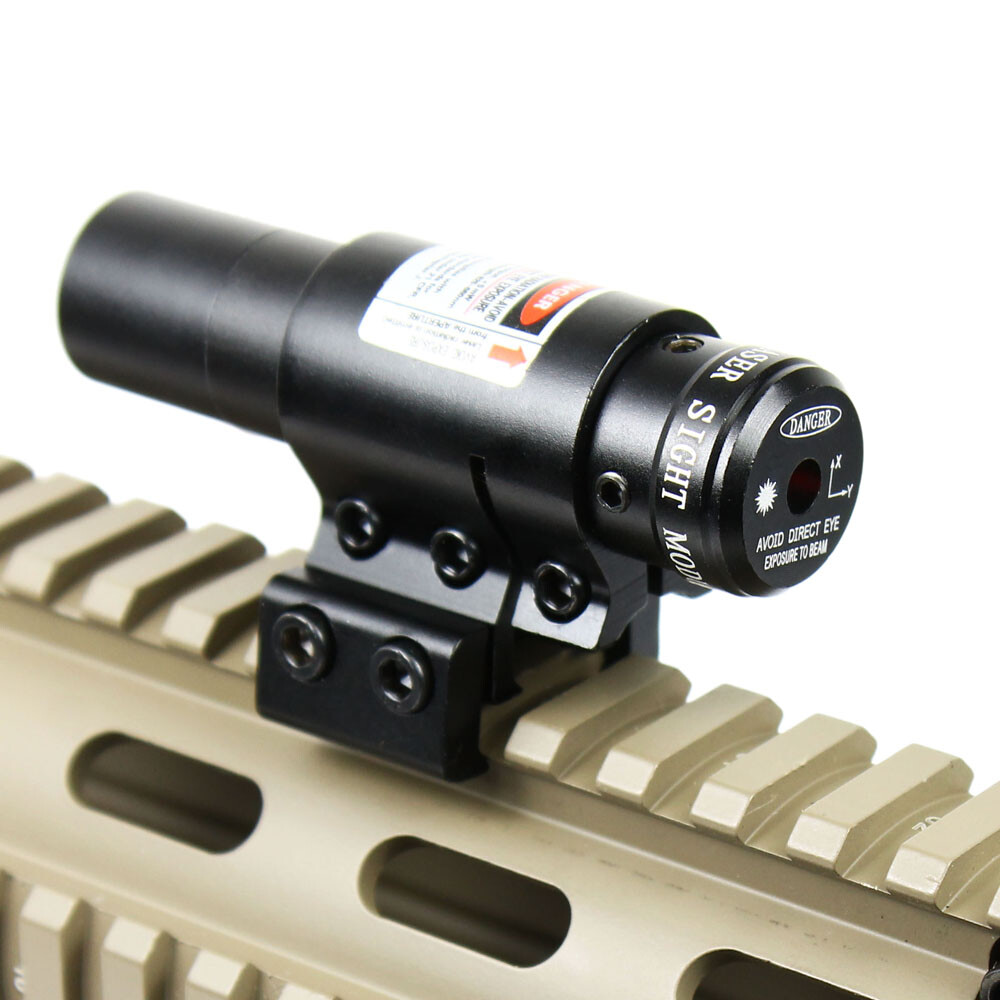 Compact Red Laser Dot Sight with Switch and Mounts for 20mm-11mm Rails