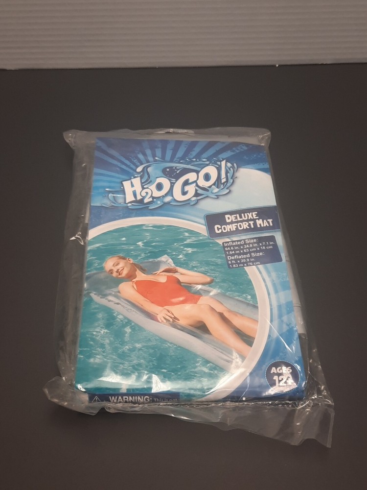 H2O GoPool Deluxe Comfort Mat Pool Raft Gray