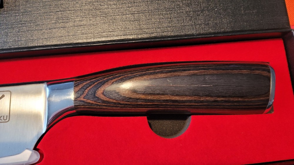 IMARKU 8" Chef's Knife + SLAB & SLATE Honing Rod.