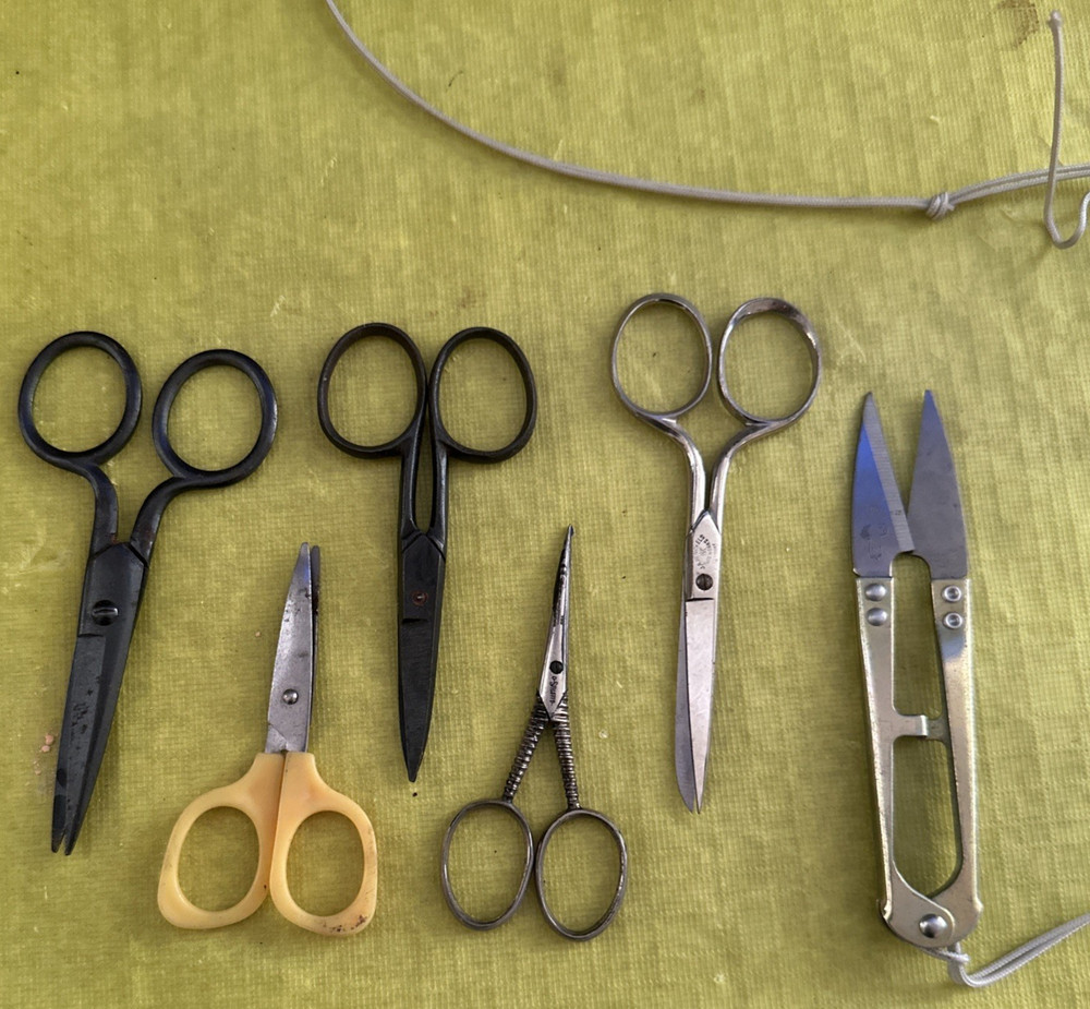 LOT OF small scissors shears snips PREOWNED various FISKARS J.A. Henckel GERMANY