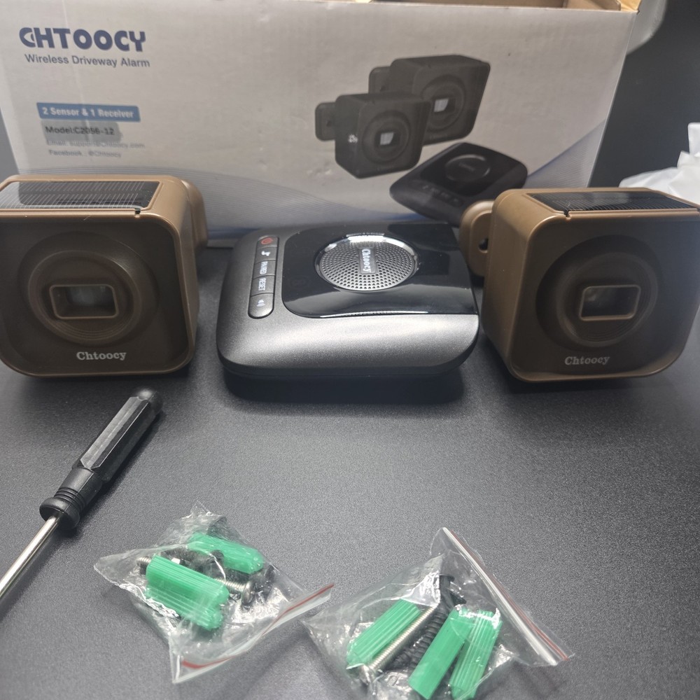 Chtoocy Solar wireless input alarm system with motion sensor exterior