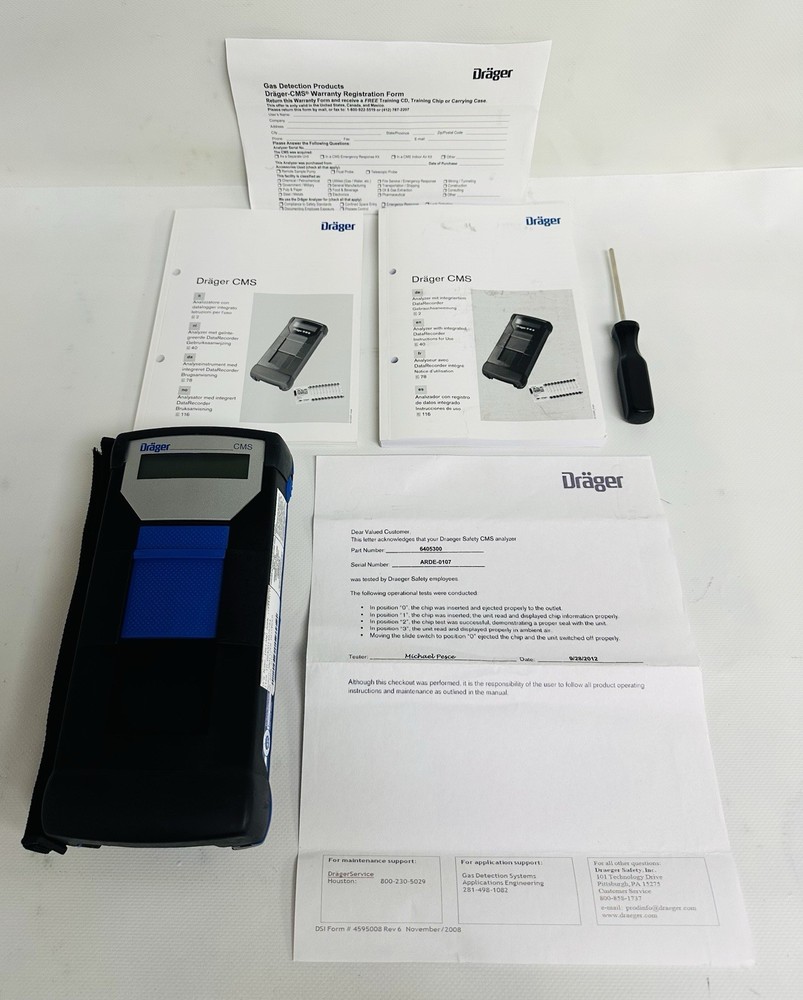 Dräger CMS Analyzer Chip Measurement System Gas Detector + CMS Analyzer