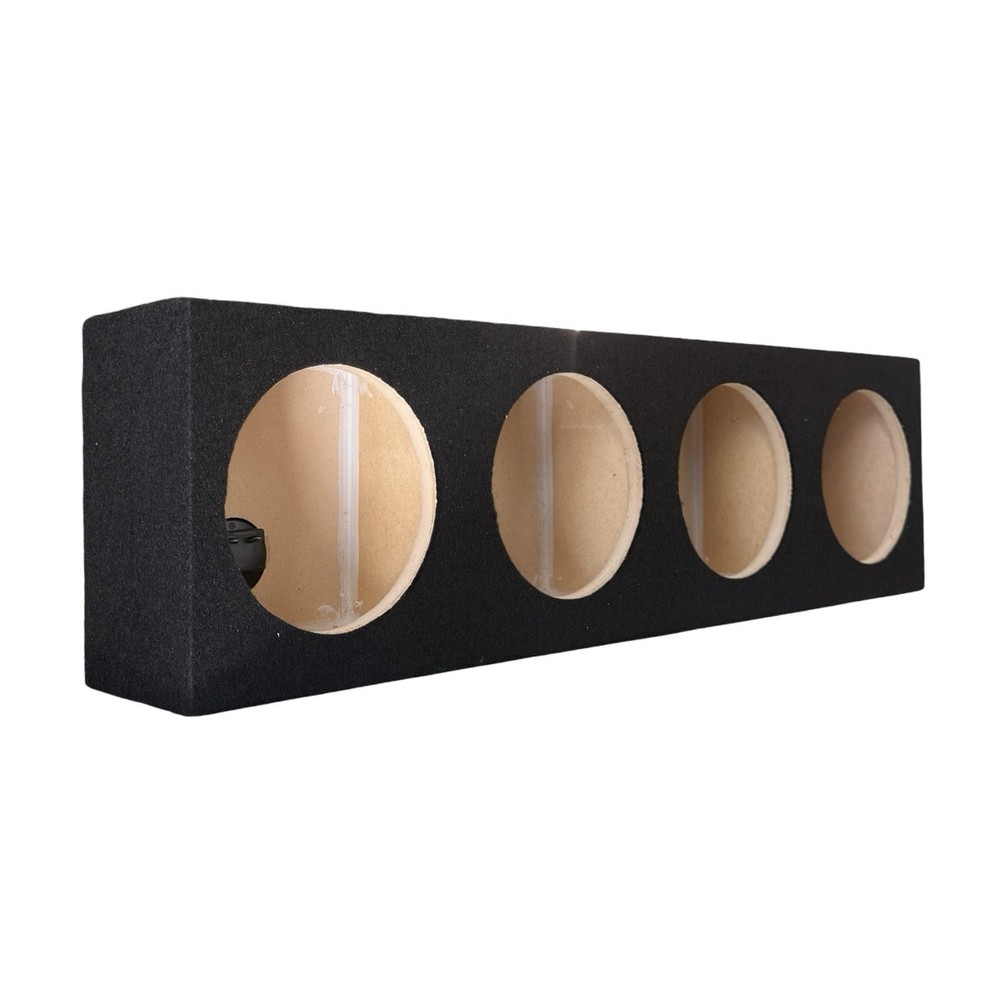 6x5 Quad Sealed Speaker 6.5” Enclosure Box- Black 28 1/4” Length