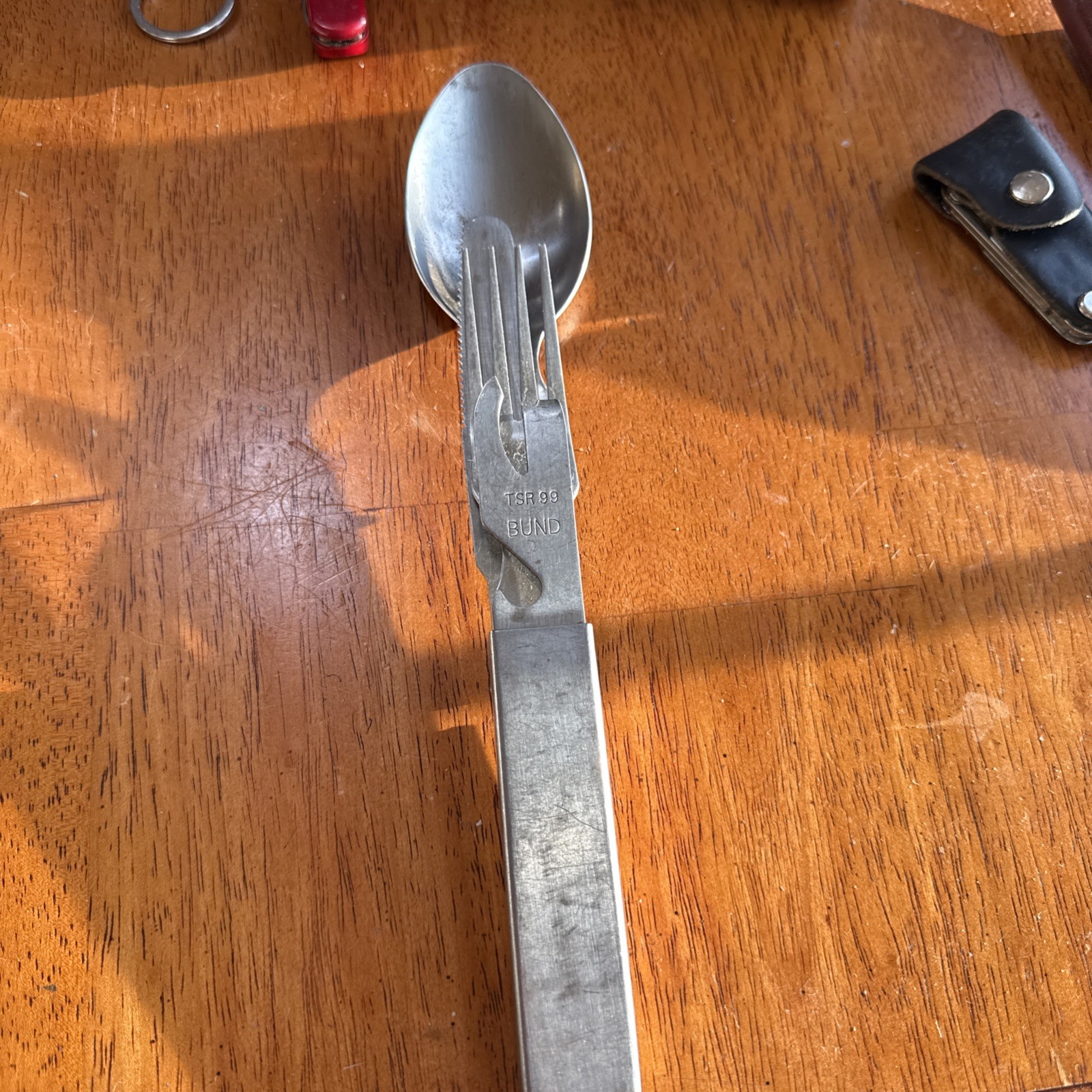 Original German Military Utensil Kit Knife Fork Spoon Can Bottle Opener