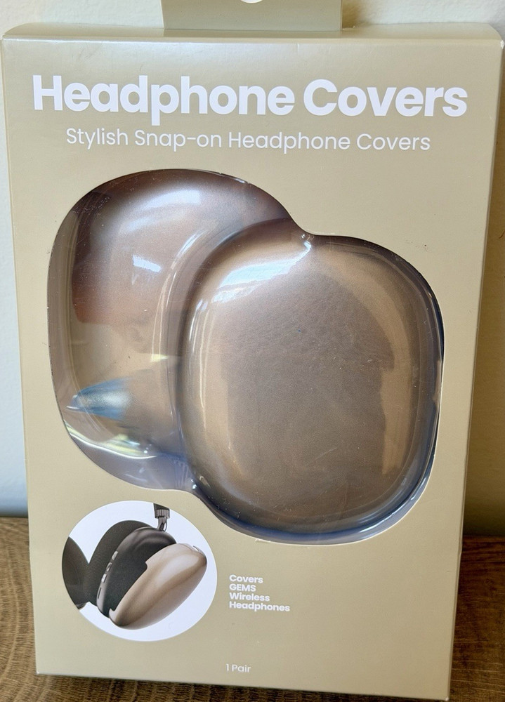 Gold Metallic Snap-on Ear Cup Covers for GEMS Wireless Headphones, ABS Plastic