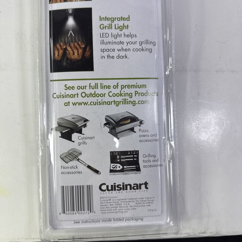 Cuisinart Digital Temperature Fork for Grilling~Alarm&Light~CTF-615~New Sealed
