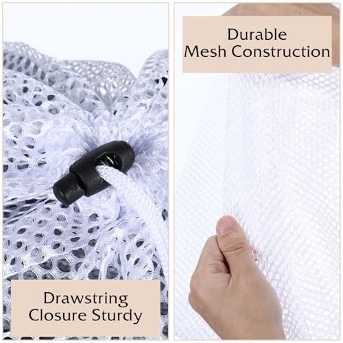 Gjinxi Mesh Laundry Bags, Laundry Bag for Delicates with Drawstring Closure