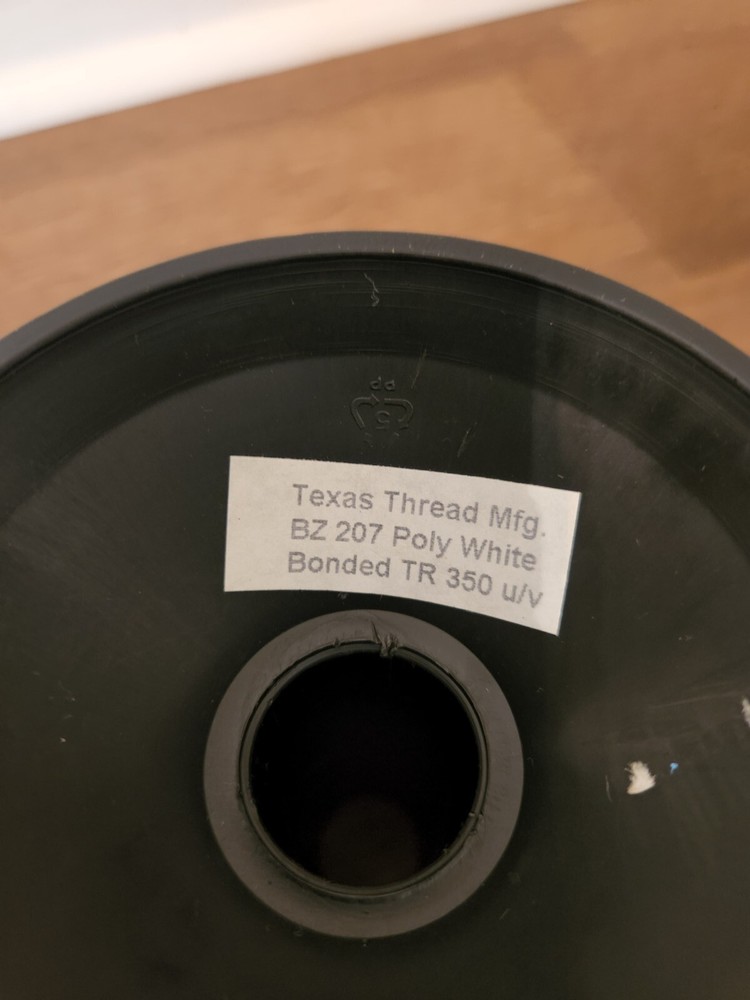 6 Black Polyester Bonded Thread #207, Tex-210, 16OZ / 1LB spool x 6