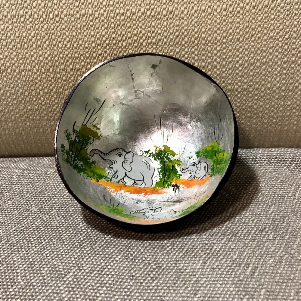 Handpainted Gourd With Elephants
