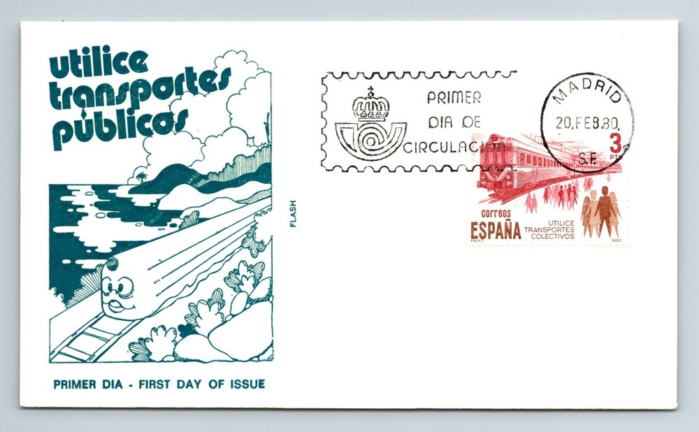 Spain 1980 FDC - "Use Public Transport" - F13233