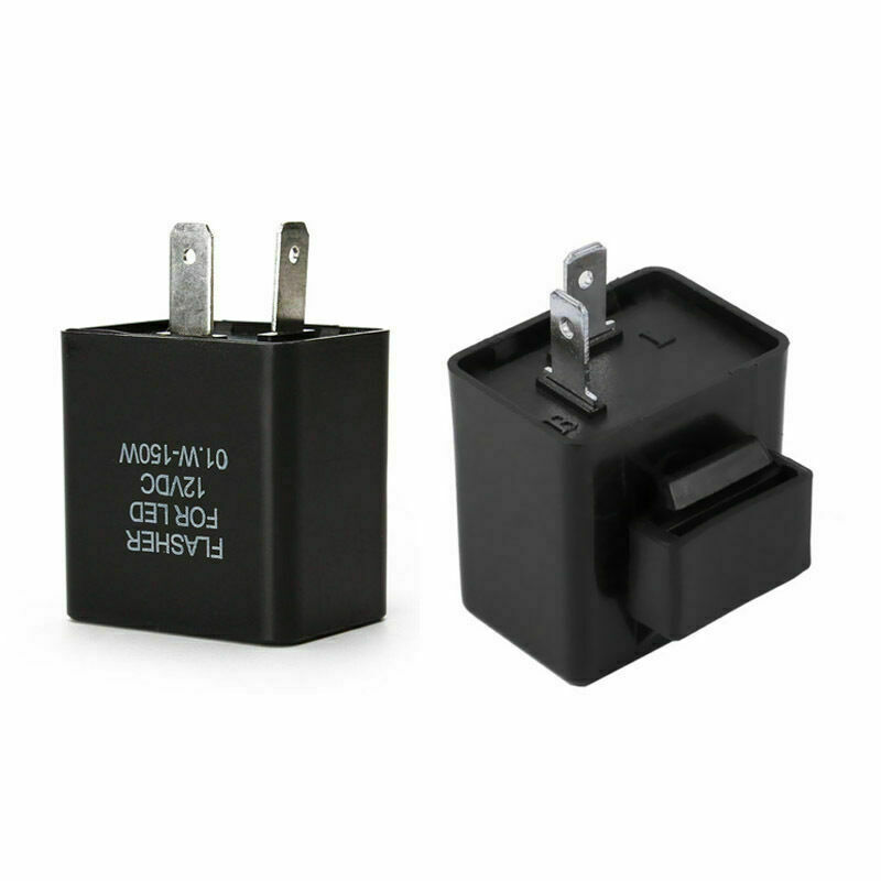 12V 2 Pin Speed Adjustable LED Flasher Relay Motorcycle Turn Hot O5 X7C9 A9C7