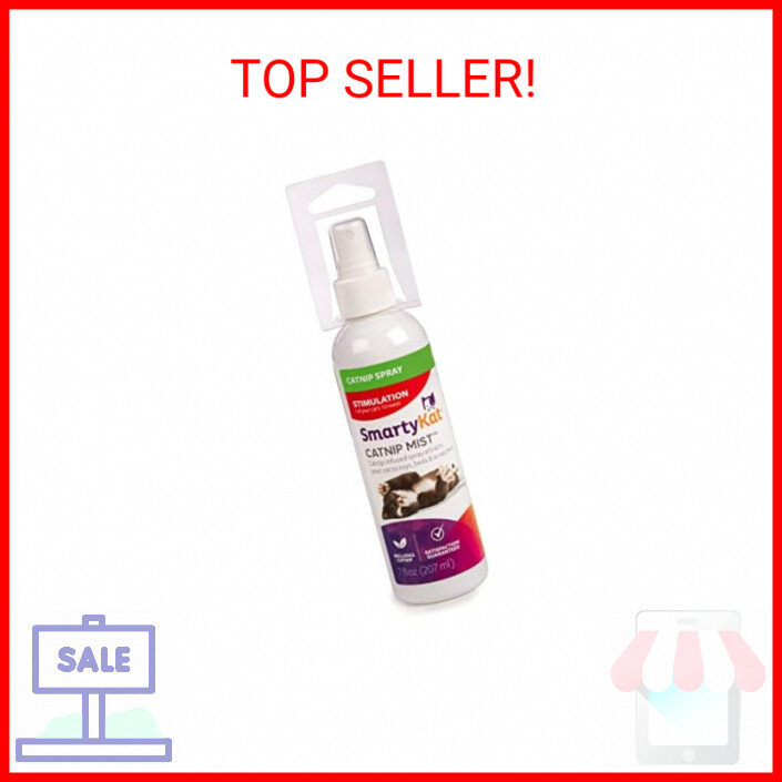 SmartyKat Catnip Mist Spray for Cats & Kittens, Safe for Pets - 7 Fluid Ounces