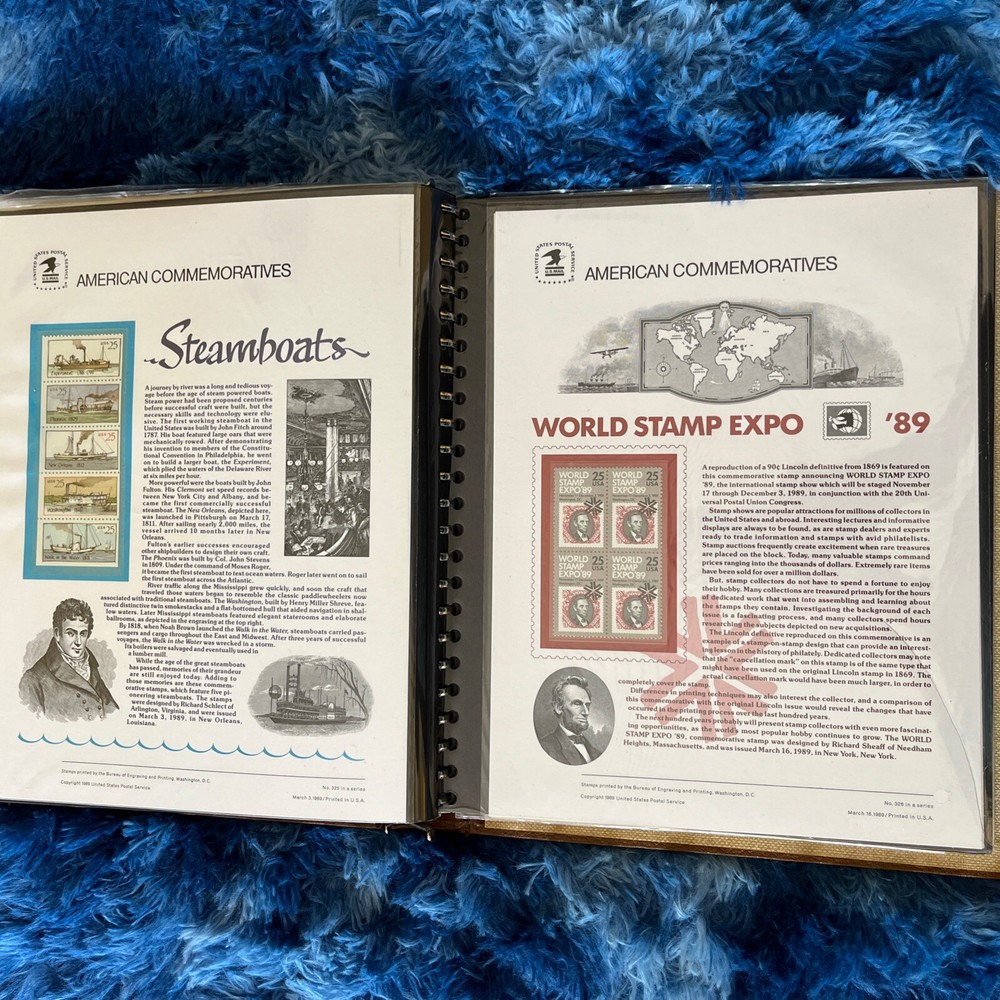 American Commemorative Collection Binder with 31 Panels, 1988-1989