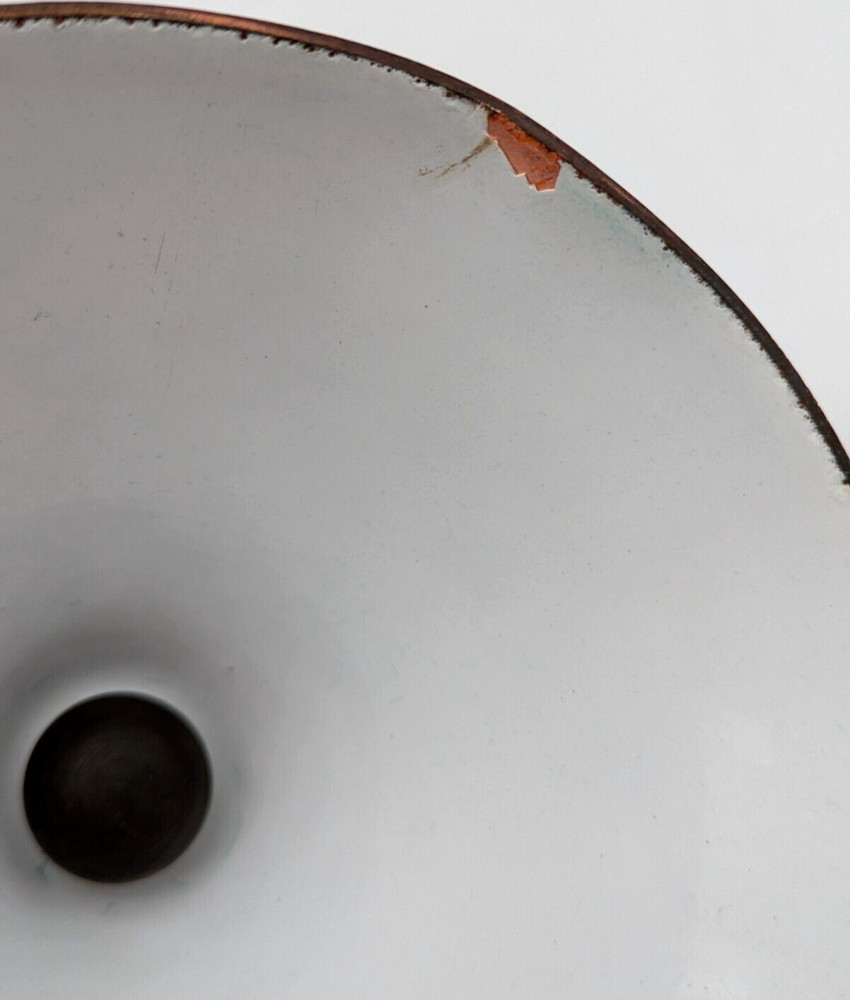 MCM Enamel Over Copper Candle Holders Snowflakes