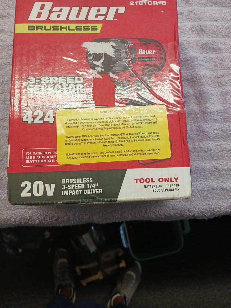 20V Brushless Cordless 1/4 In. Hex 3 Speed Impact Driver - Tool Only Bauer