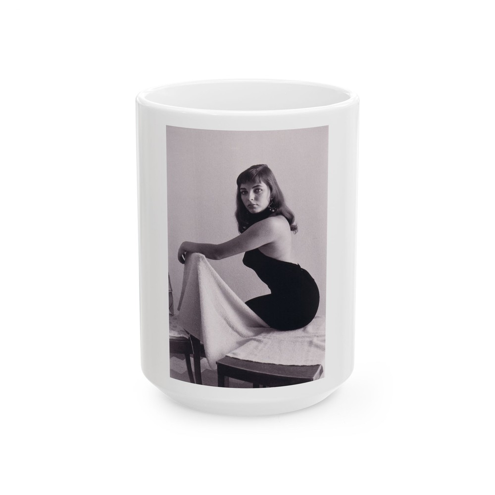 Joan Collins #515 (Vintage Female Icon) White Coffee Mug