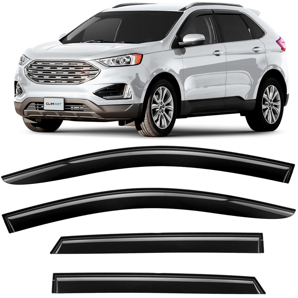 CLIM ART Incredibly Durable Rain Guards for Ford Edge 2015-2024, Original Tap...