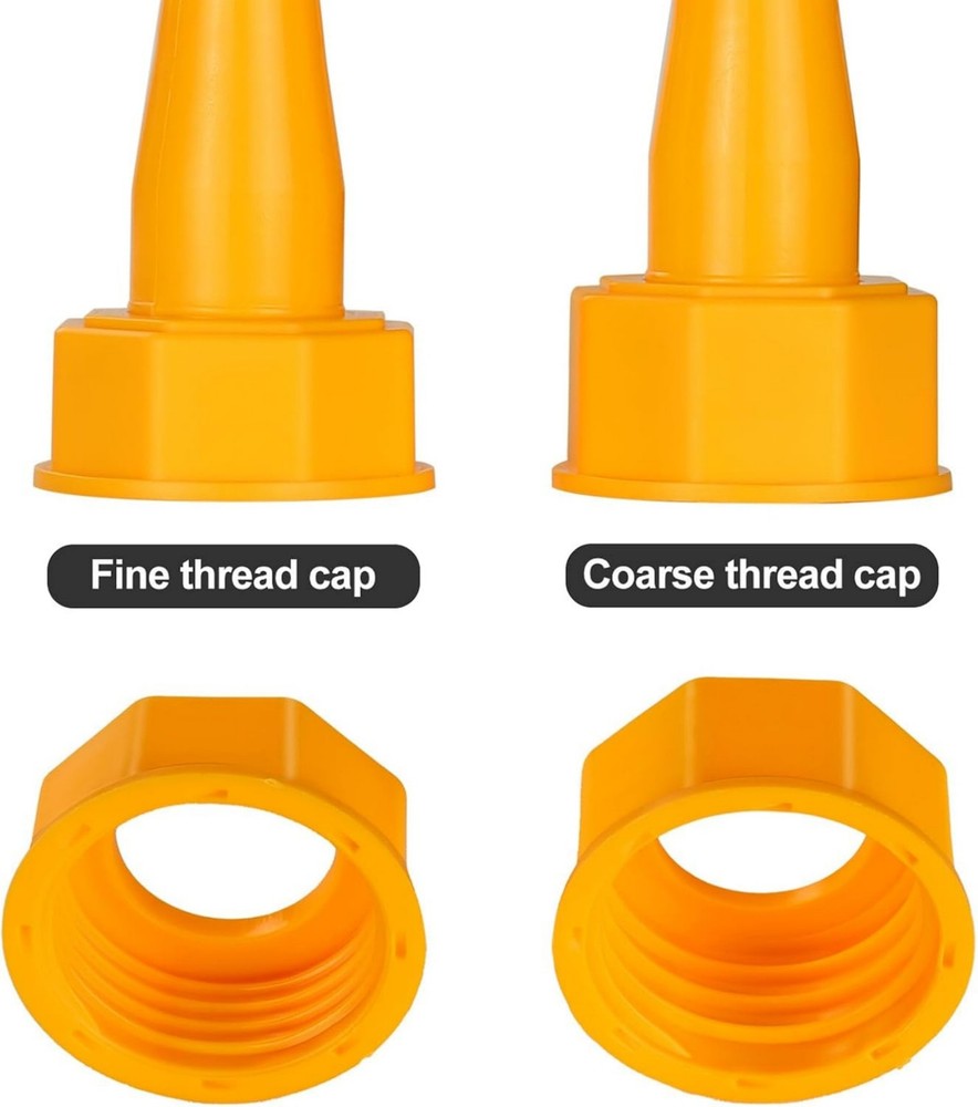 Gas Can Spout Replace 5pcs Leak-Proof Nozzle Kit with 8mm Drill Bit & Vent Caps