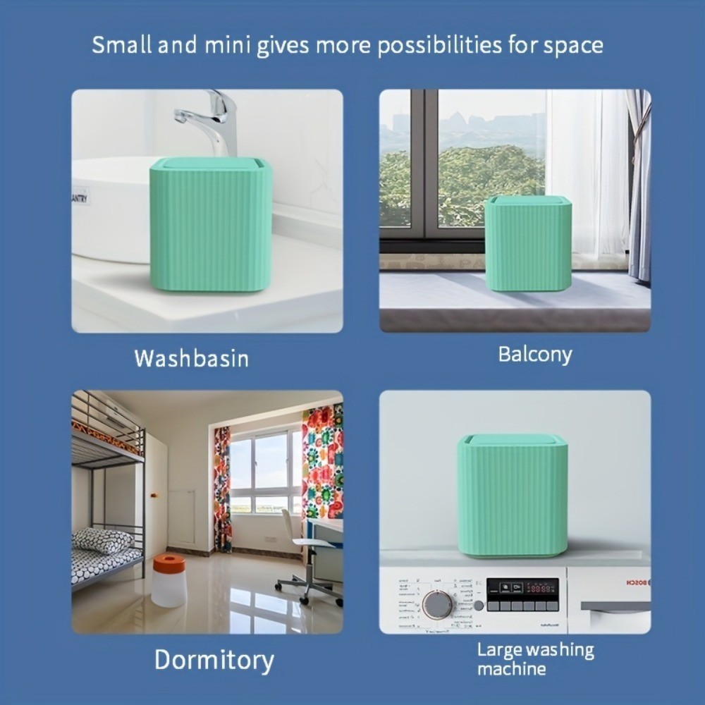 Fully Automatic Mini Washing Machine – Baby Clothes/Socks, Dorm, Random Color