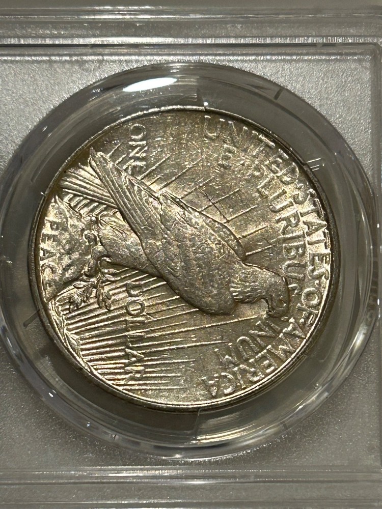 1927 D Peace Silver Dollar PCGS AU53 Tough Date Peace