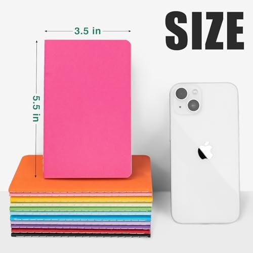 Small Lined Notebooks Bulk Packs Mini Journal Pocket Notepads Set Colorful 60
