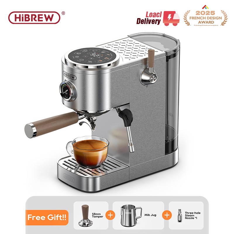 HiBREW H13 Semi Automatic Espresso Machine 20 Bar 3 Level Temperature US Plug