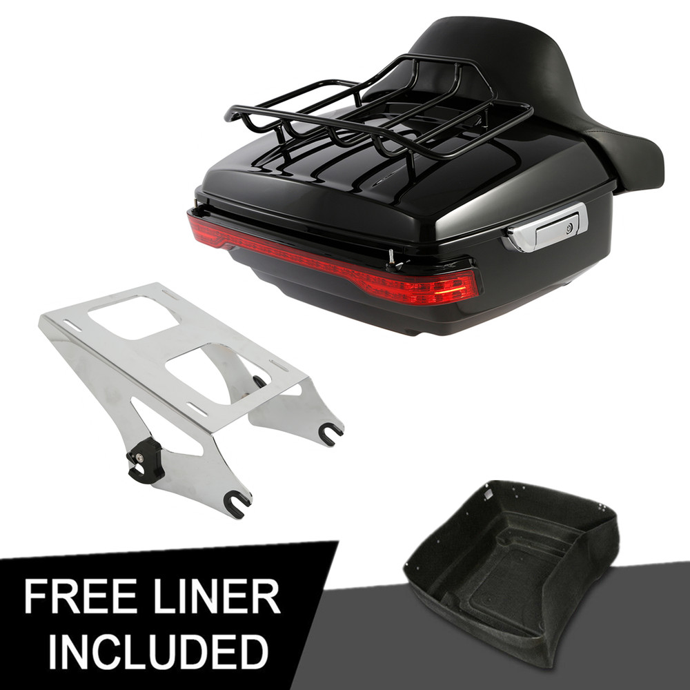King Trunk Pad Mount+Tail Light Fit For Harley Touring Road Glide 2014-2025