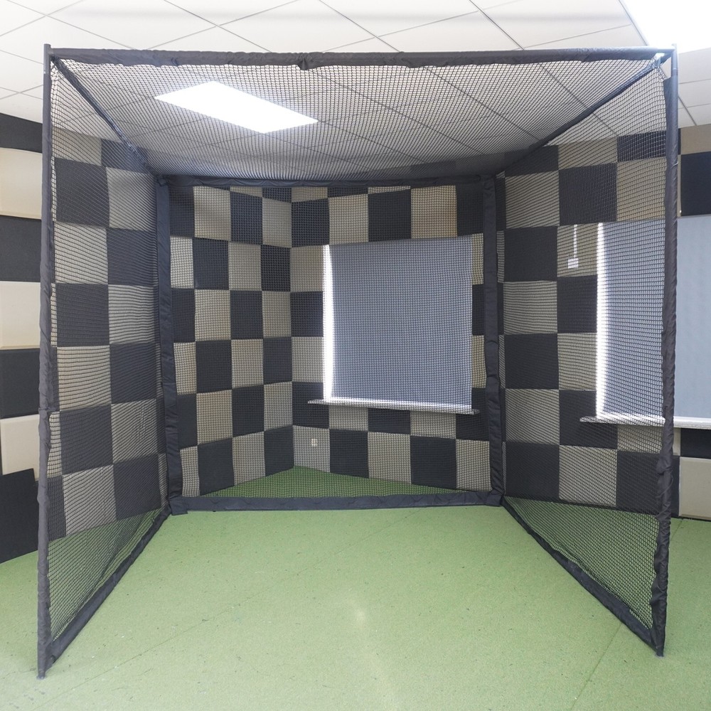 Golf Cage 9’10” x 9’10” x 9’10” Golf Practice Enclosure with Frame Foam Padding