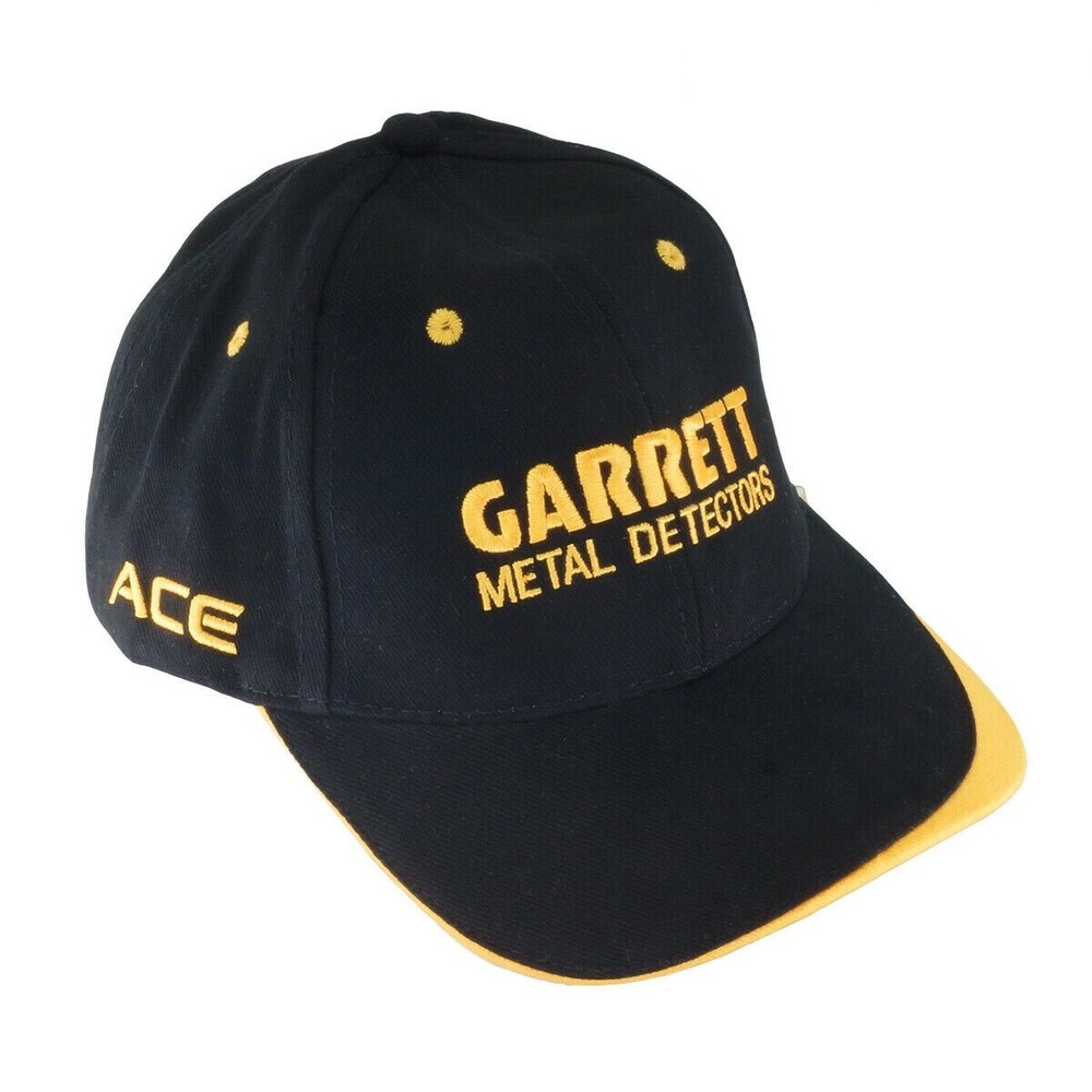 Garrett ACE Black Baseball Cap One Size Fits All with Fastener Strap 1664400