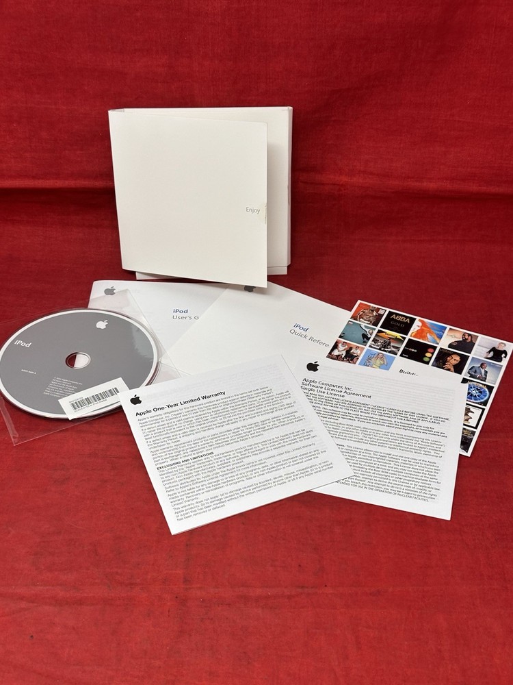 2003 APPLE iPod iTunes Installation Software CD Disc Software AND Manuals