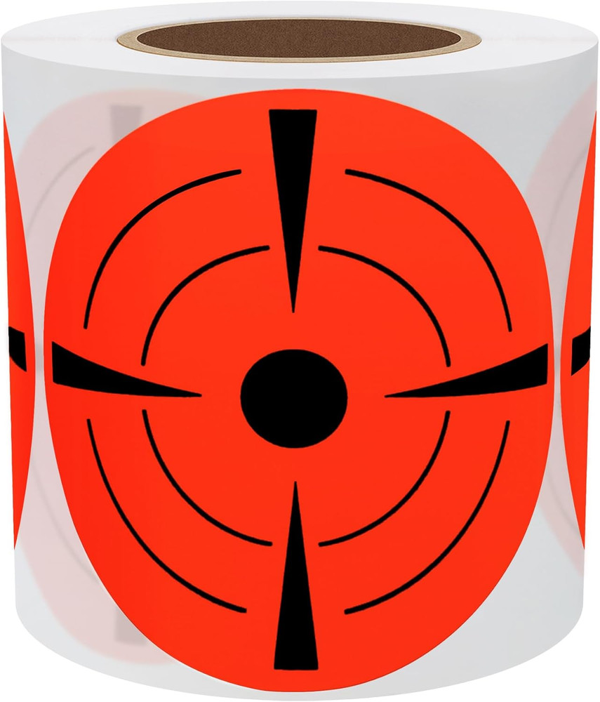 Target Pasters 4 Inch round Adhesive Shooting Targets - Target Dots - Fluorescen