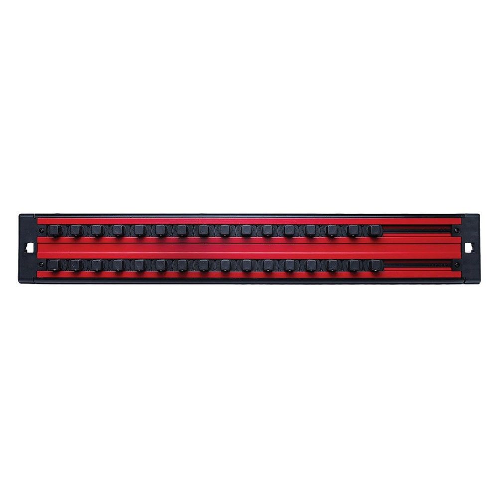 Mechanics Time Savers Lock-a-Socket 1/2" Drive 32-Slot Red 2-Row Socket Tray