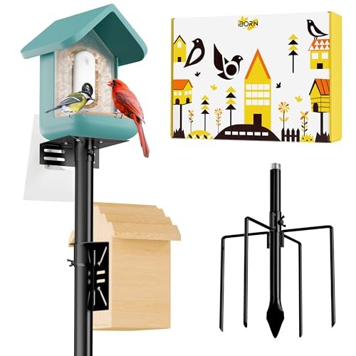 3in1 Compatible Bird Feeder Poles for Outdoors Heavy Camera Bird Feeder Pole