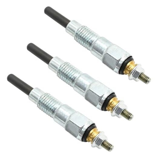 3Pcs Glow Plugs 15261-65510, Replacement for Kubota Engine D600 D750 D850 D950