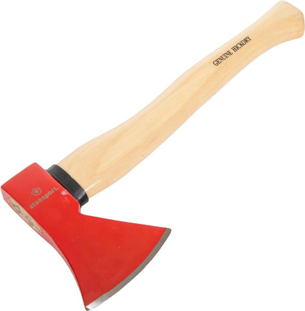 S/SPORT 14" WOOD HANDLE CAMP AXE-SHORT W/CARBON STEEL HEAD