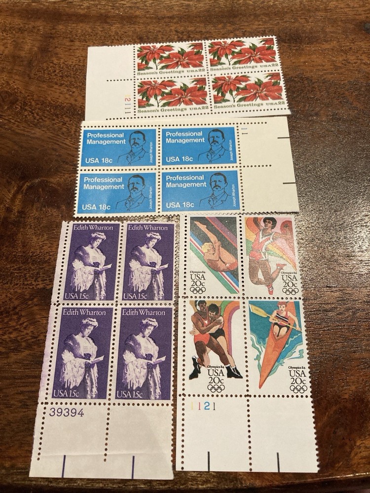 U.S. Postage Stamps Plate Blocks & Multiples Mint Never Hinged 1980s 10-22c