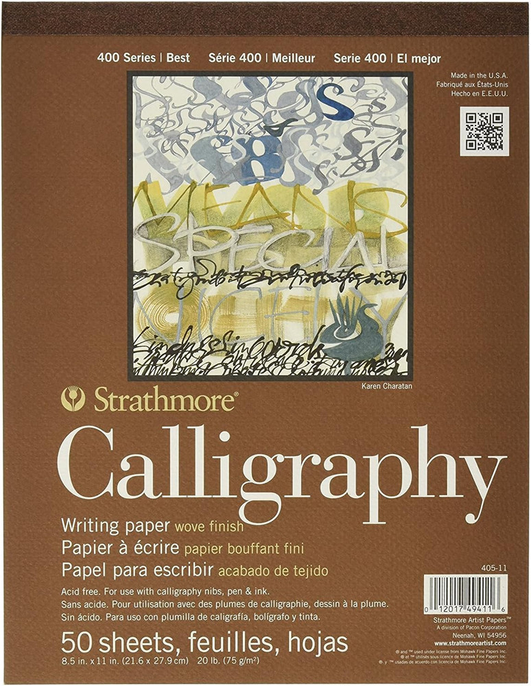 STR- 50 Sheet Tape Bound Calligraphy Pad, 8.5 by 11"