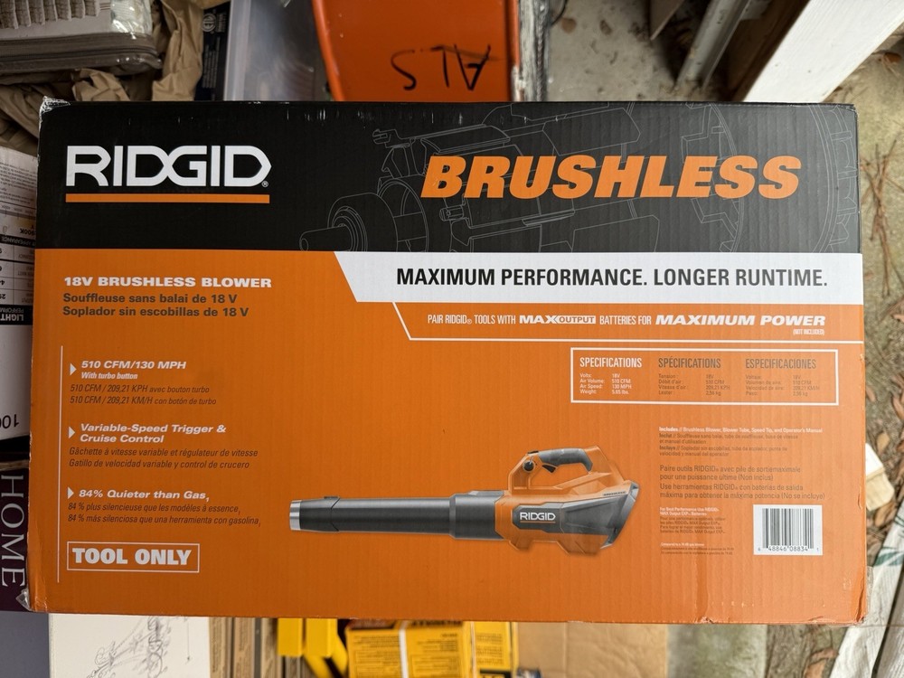 🆕 Rigid 18v Brushless Blower 🍁 130MPH Tool Only Model# R01601B