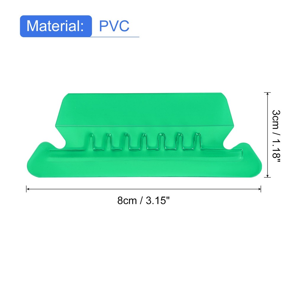 Hanging File Folder Tabs, 2 Inch File Folder Tabs and Inserts, Green, 50 Pcs