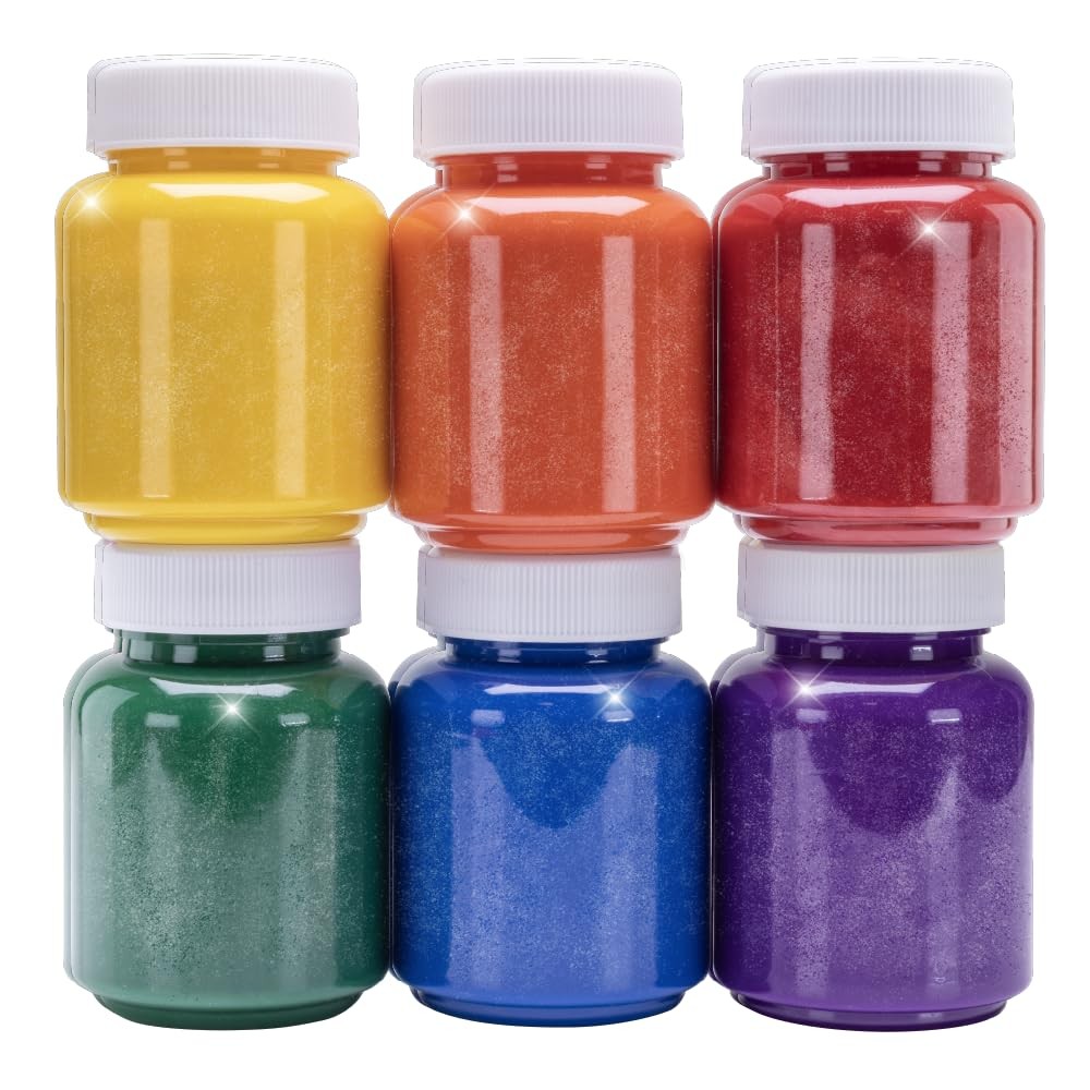 Glitter Washable Kid's Paint 2oz 6 Color Set